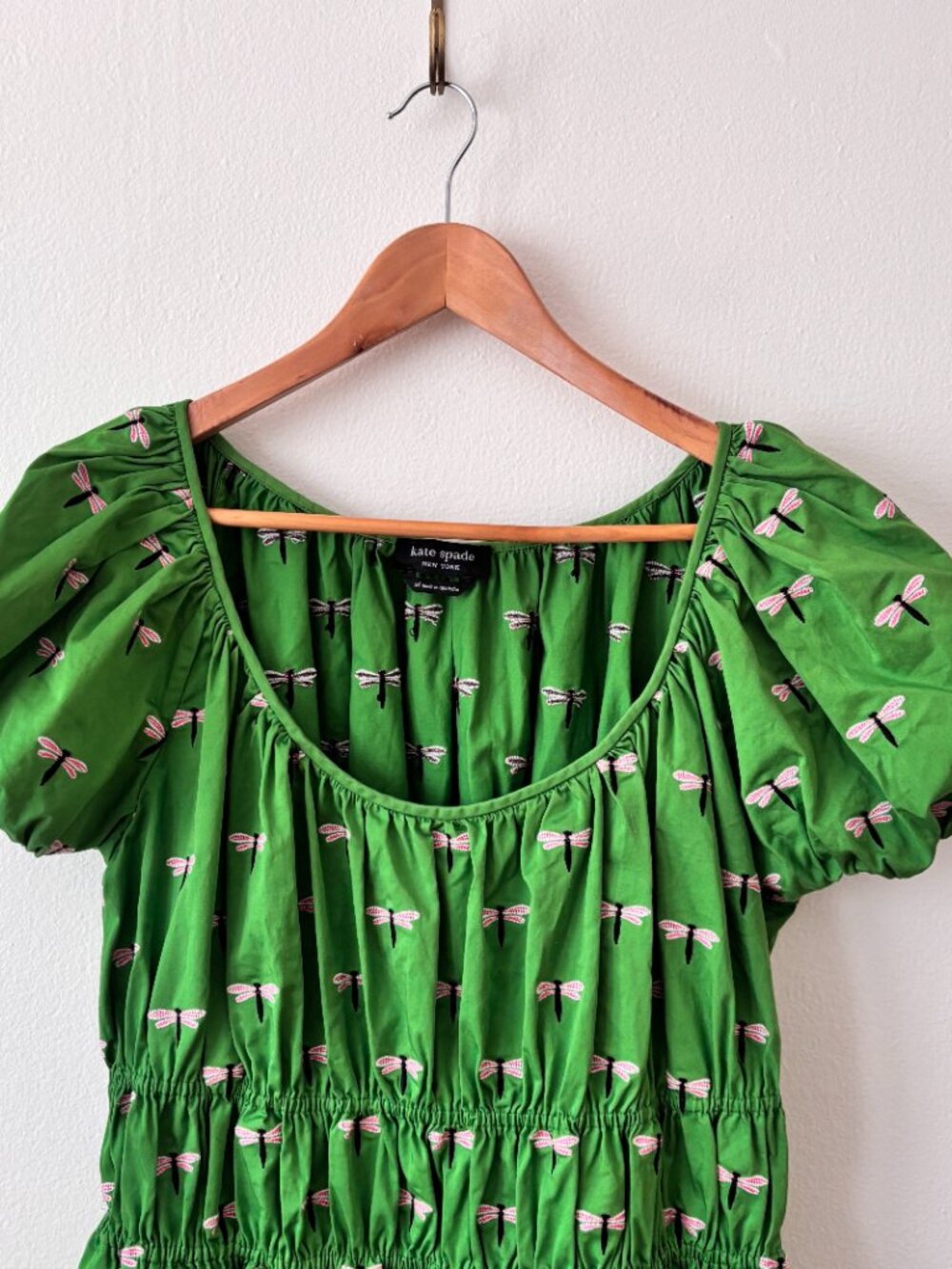Kate Spade Dragonfly Riviera Midi Dress in Green - Picture 9 of 13